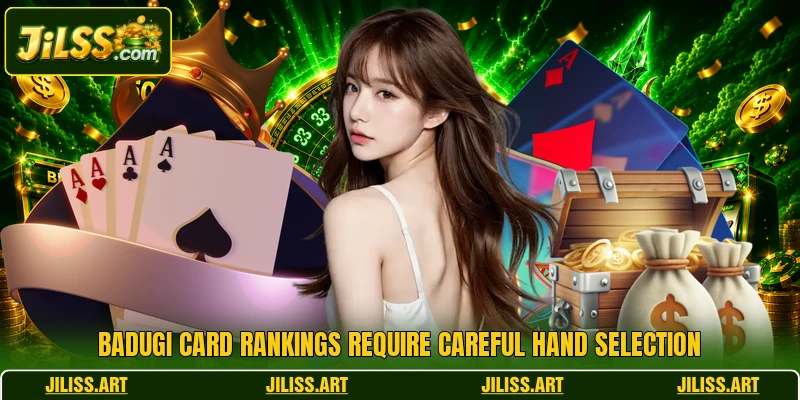 Badugi card rankings require careful hand selection Badugi card rankings require careful hand selection