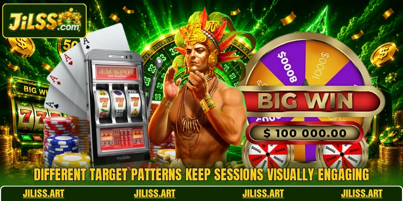 Different target patterns keep sessions visually engaging Different target patterns keep sessions visually engaging