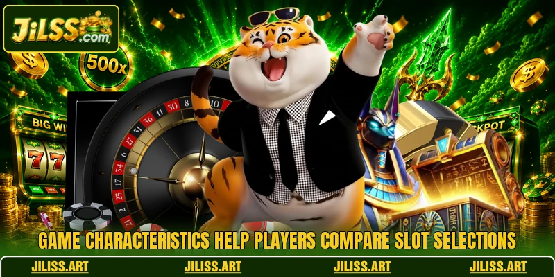 Game characteristics help players compare slot selections