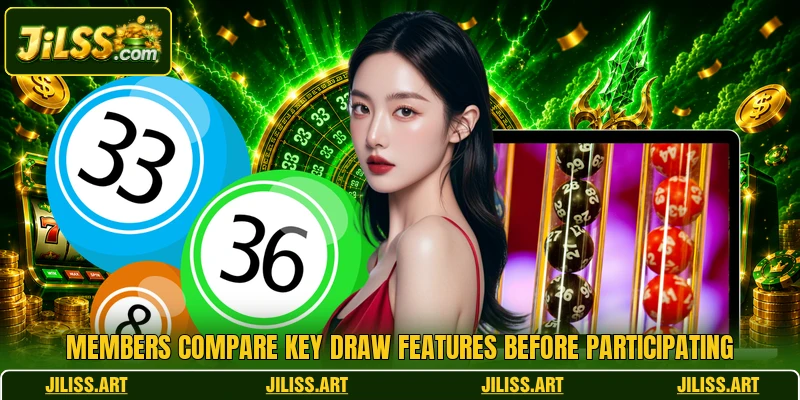 Members compare key draw features before participating Members compare key draw features before participating