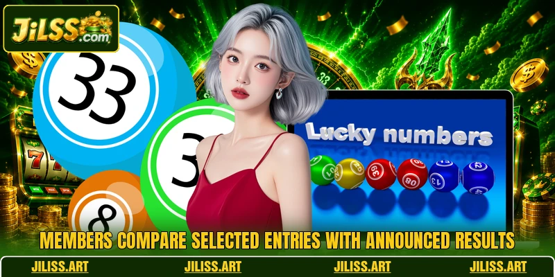 Members compare selected entries with announced results Members compare selected entries with announced results