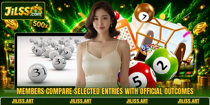 Members compare selected entries with official outcomes