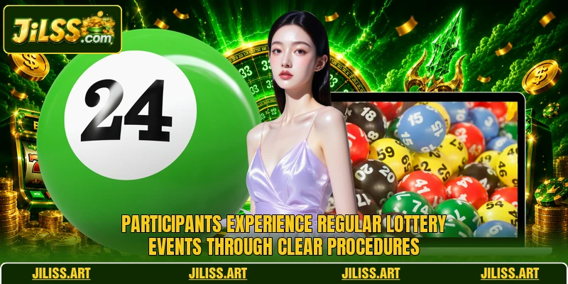 Participants experience regular lottery events through clear procedures