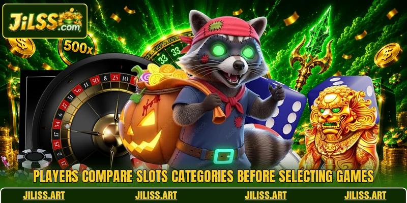 Players compare slots categories before selecting games