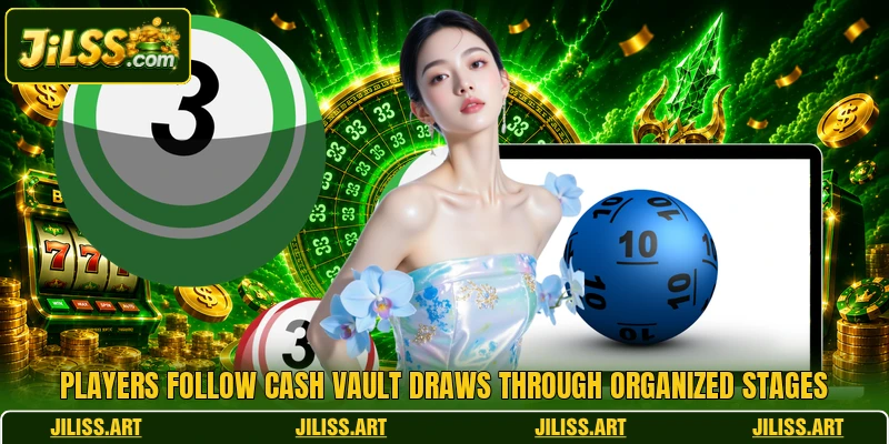 Players follow Cash Vault draws through organized stages Players follow Cash Vault draws through organized stages