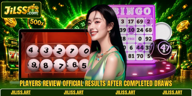 Players review official results after completed draws