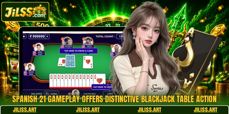Spanish 21 gameplay offers distinctive blackjack table action Spanish 21 gameplay offers distinctive blackjack table action