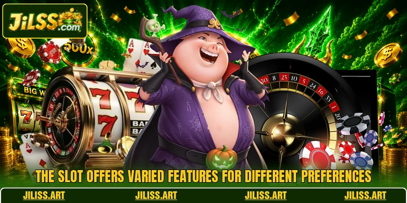 The slot offers varied features for different preferences